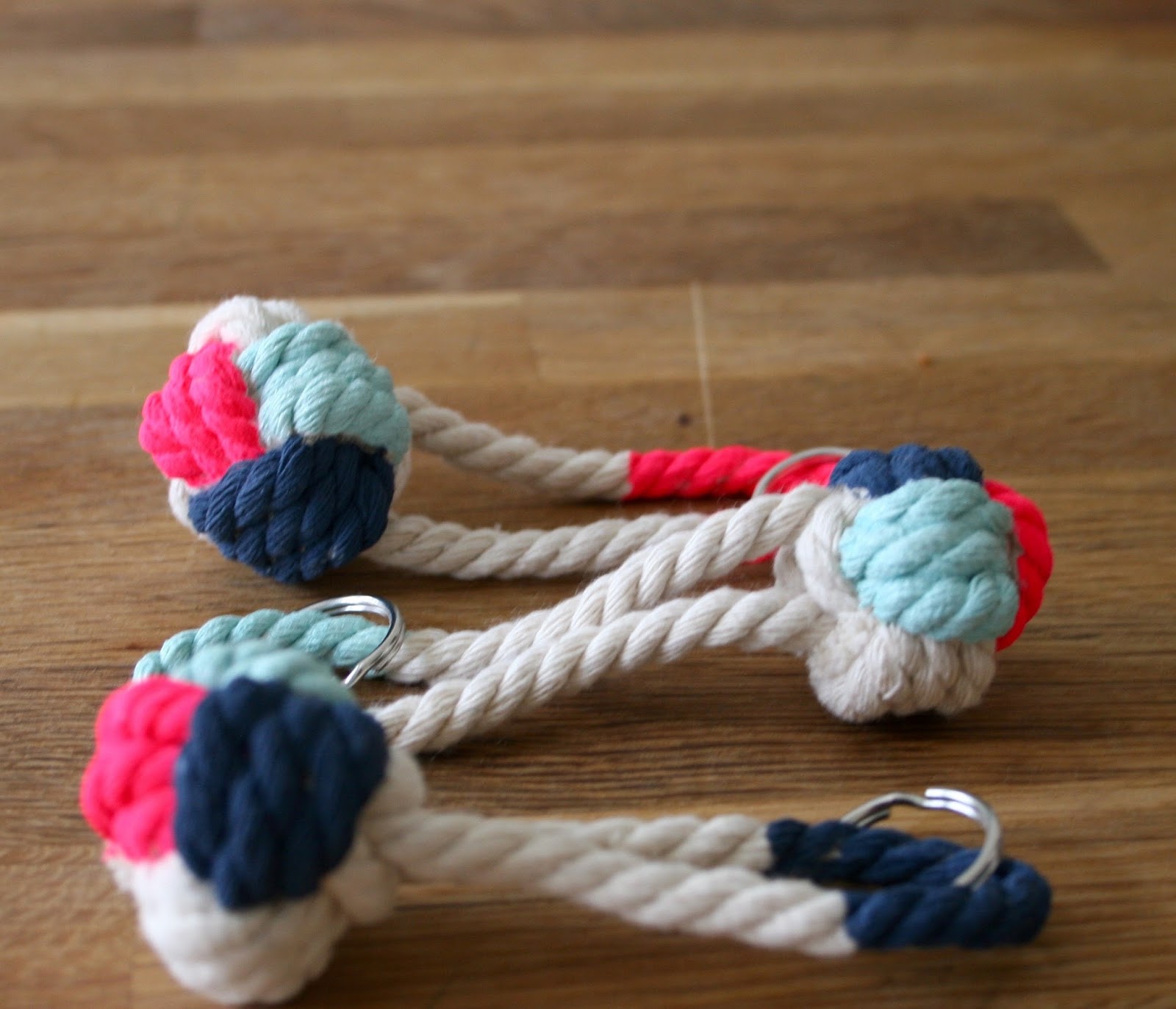 Just A Darling Life Product Profile 3 Color Nautical Knot Keychains!