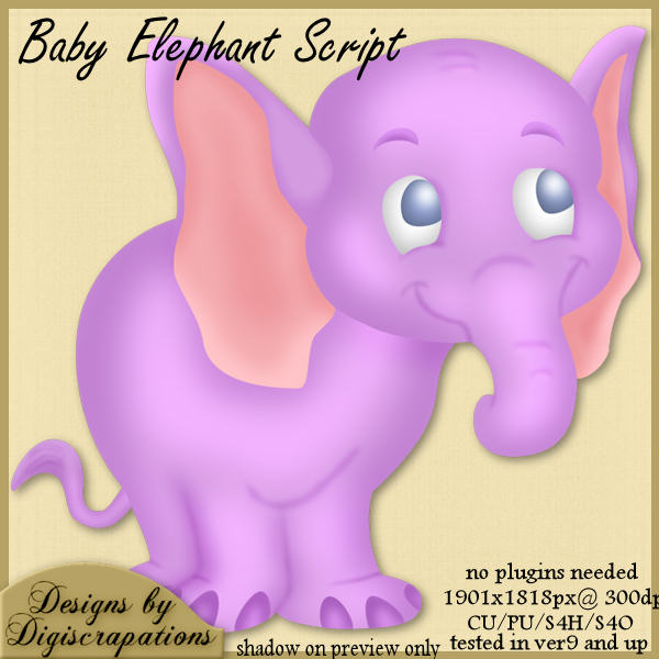 Baby Elephant Template