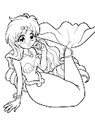 Dibujos para imprimir y colorear: Sirenas para colorear (sirena )