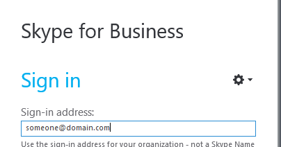 sign in skype business