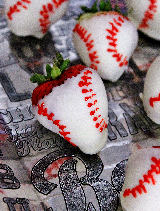 Baseball Strawberries on the Wendell August Language of Sports Baseball Chip and Dip Serving Dish. #ad