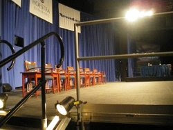 Empty debate stage
