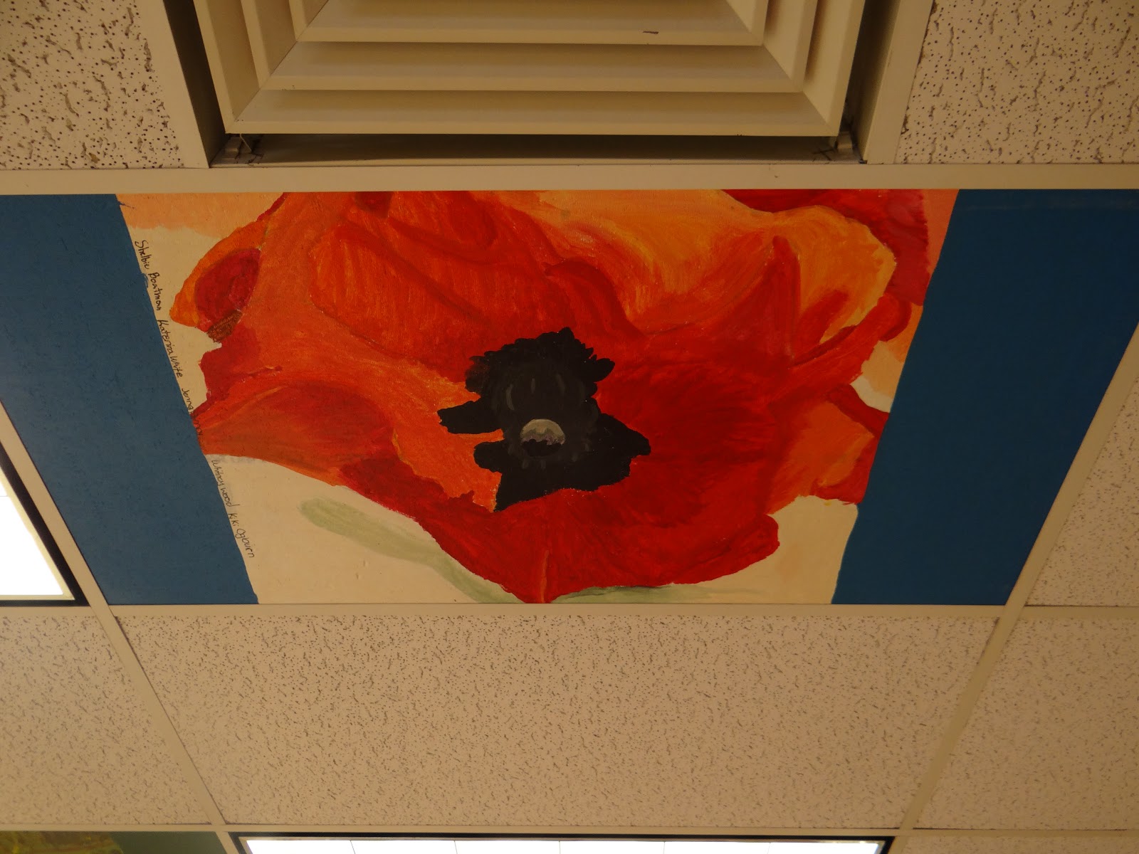 Painted Ceiling Tiles