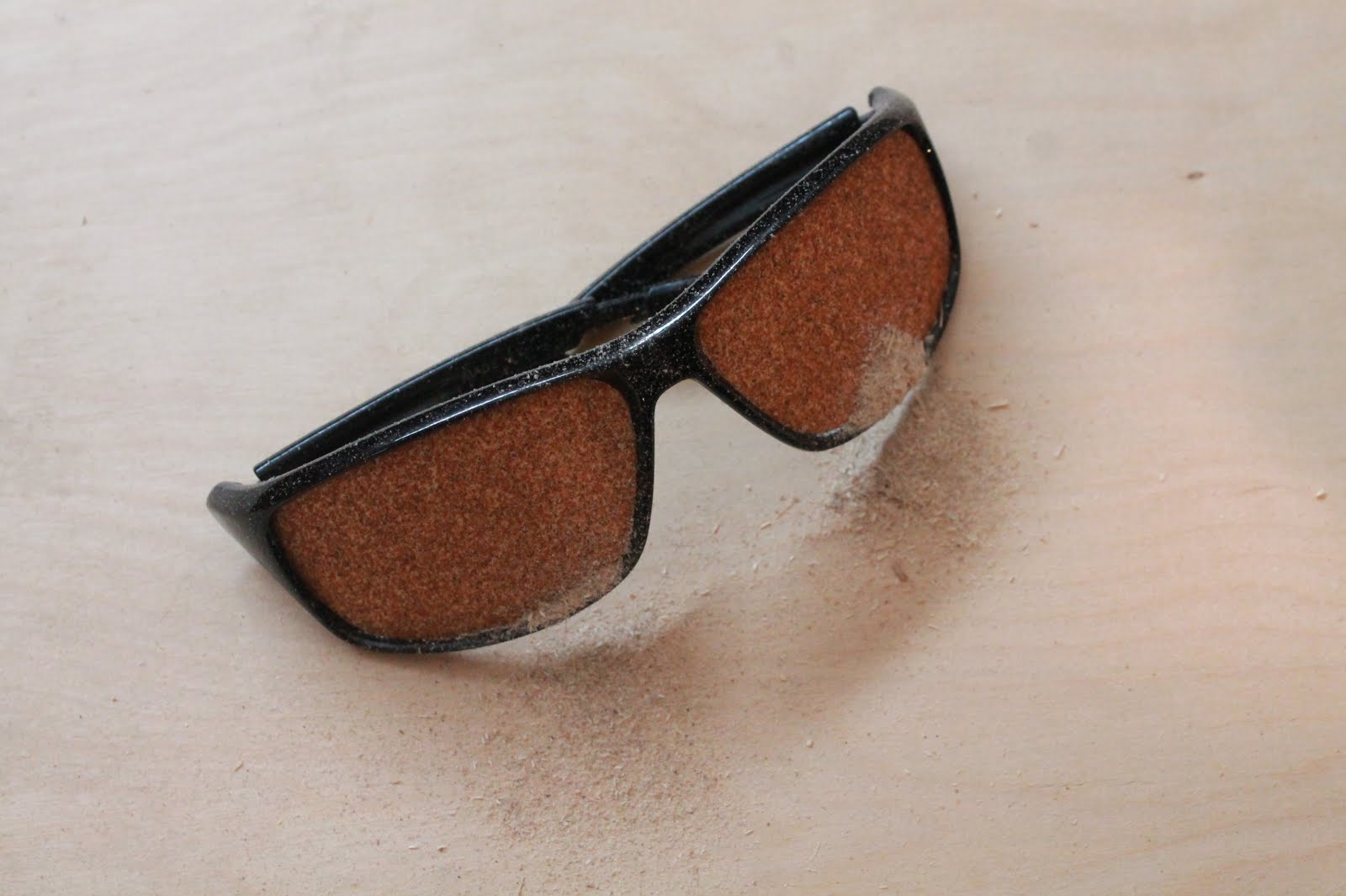 Sandpaper glasses