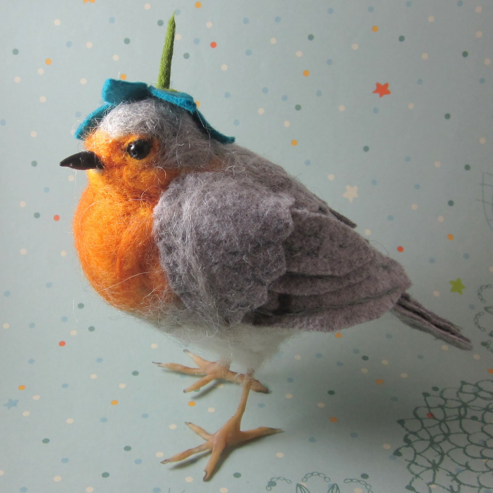Needle Felted Art by Robin Joy Andreae European Robin
