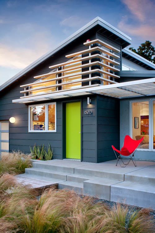 Mad for Mid-Century: Green Modern Front Doors