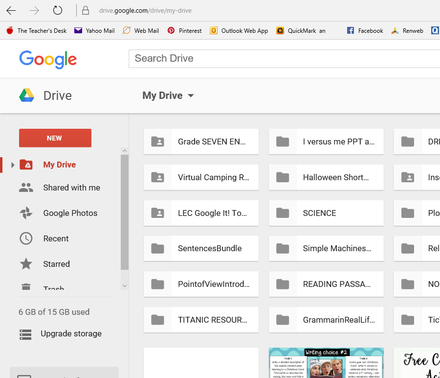 The Teacher's Desk 6... Google Me Junior High Digital Assignments