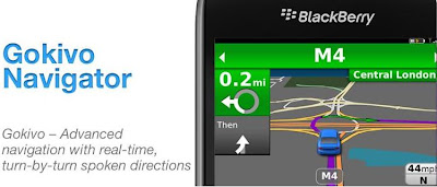 Aplikasi BlackBerry Terbaru Gokivo Navigator voice guided navigation
