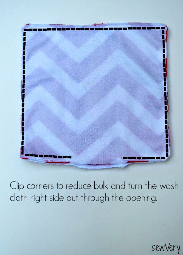 sewVery Baby Wash Cloth Tutorial