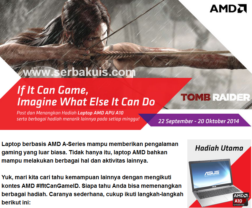 Laptop ASUS X550DP Gratis? Ikuti Kontes Lengkapi Kalimat Ini