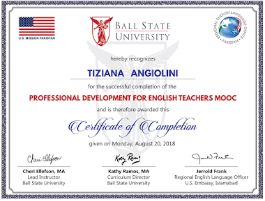 Professional Development for English  Language Teachers  Mooc   May-August 2018