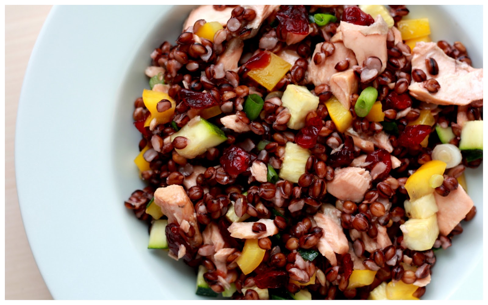 JoJo's Kitchen Purple Barley and Salmon Salad