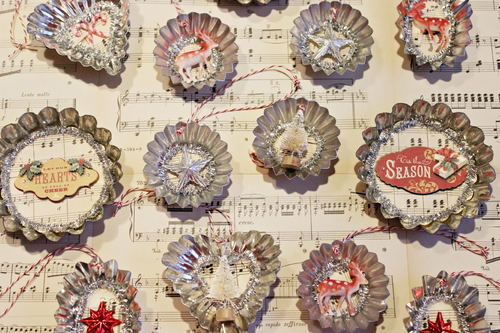 Happy At Home Tart Tin Ornaments