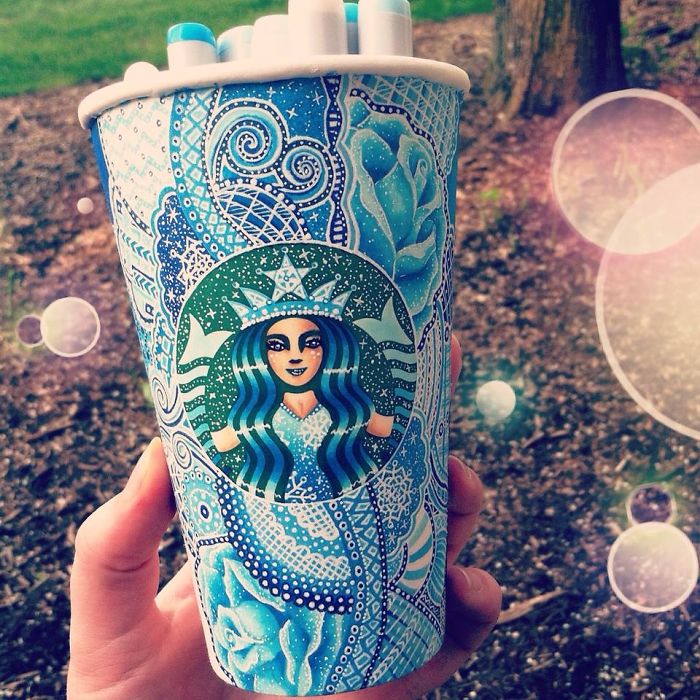 Recycled art made from starbucks cup ideas arts and crafts projects