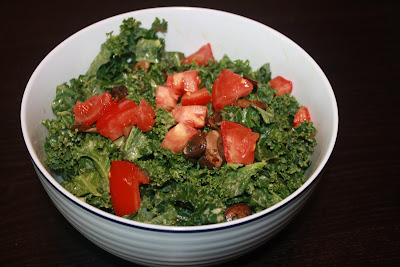 vegan raw kale salad