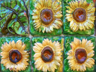 Sunflowers of El Capricho de Gaudí in Comillas Sunflowers of El Capricho de Gaudí in Comillas