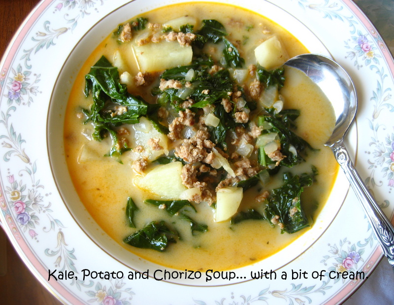 Home Cooking In Montana Kale, Potato and Chorizo Soup... 2 versions
