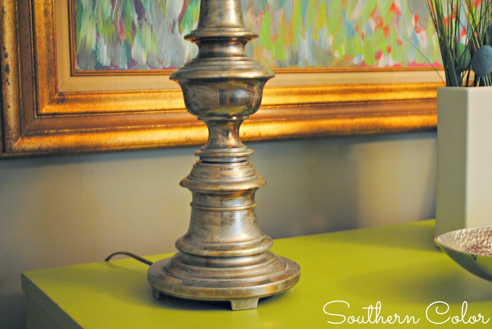 Southern Color Brass Lamp Makeover