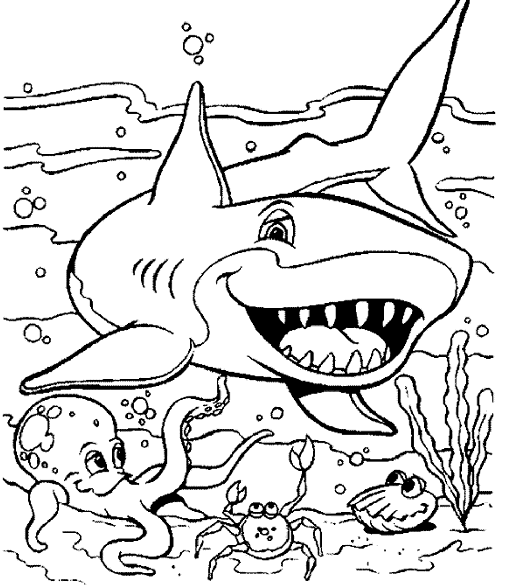 Sea Animals Coloring Pages Printable ~ Cute Printable Coloring Pages