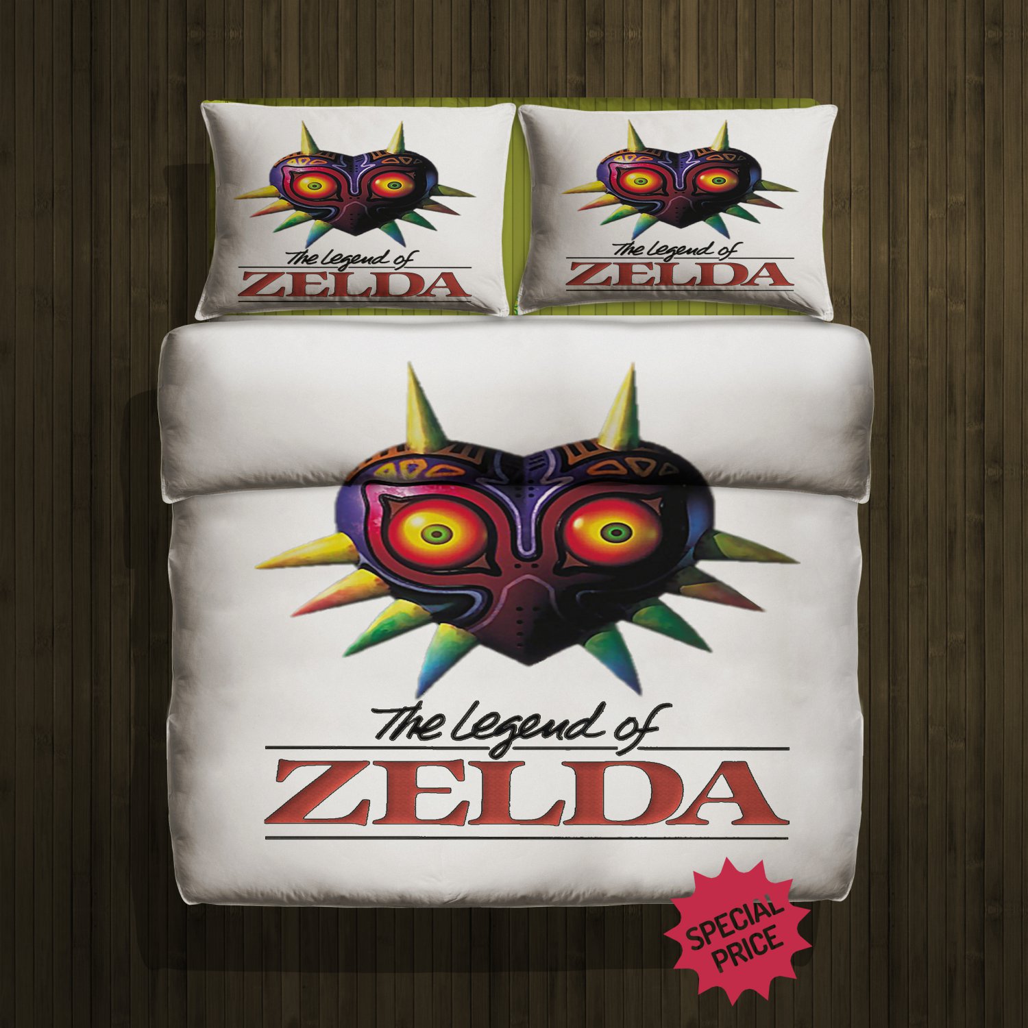 Zelda majora's mask fleece blanket large & 2 pillow cases 83032956