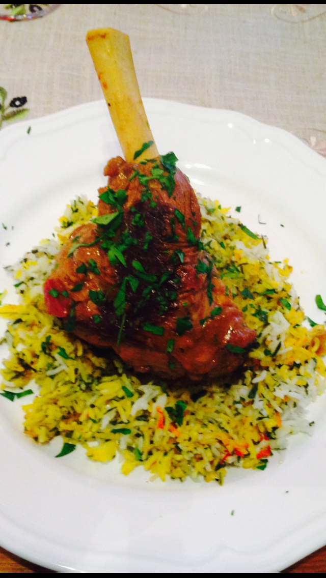 Arctic Cloudberry Lamb shank with MiddleEastern spices Proper man grub
