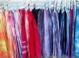Hand dyed silk scarves