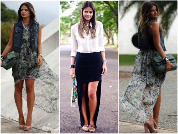 nome da saia curta na frente e longa atras