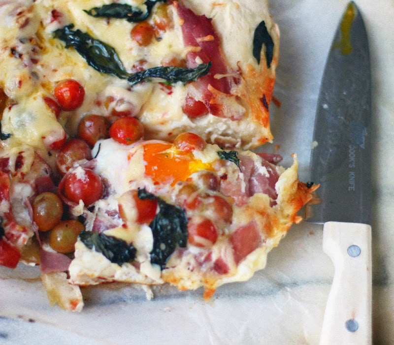 Milk and Honey Egg, Prosciutto and Cheddar Breakfast Bread