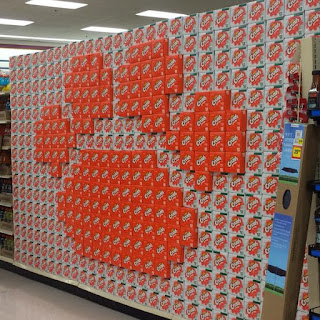 South Carolina grocery store creates Clemson tiger paw print out of Crush orange soda 12-packs. South Carolina grocery store creates Clemson tiger paw print out of Crush orange soda 12-packs.