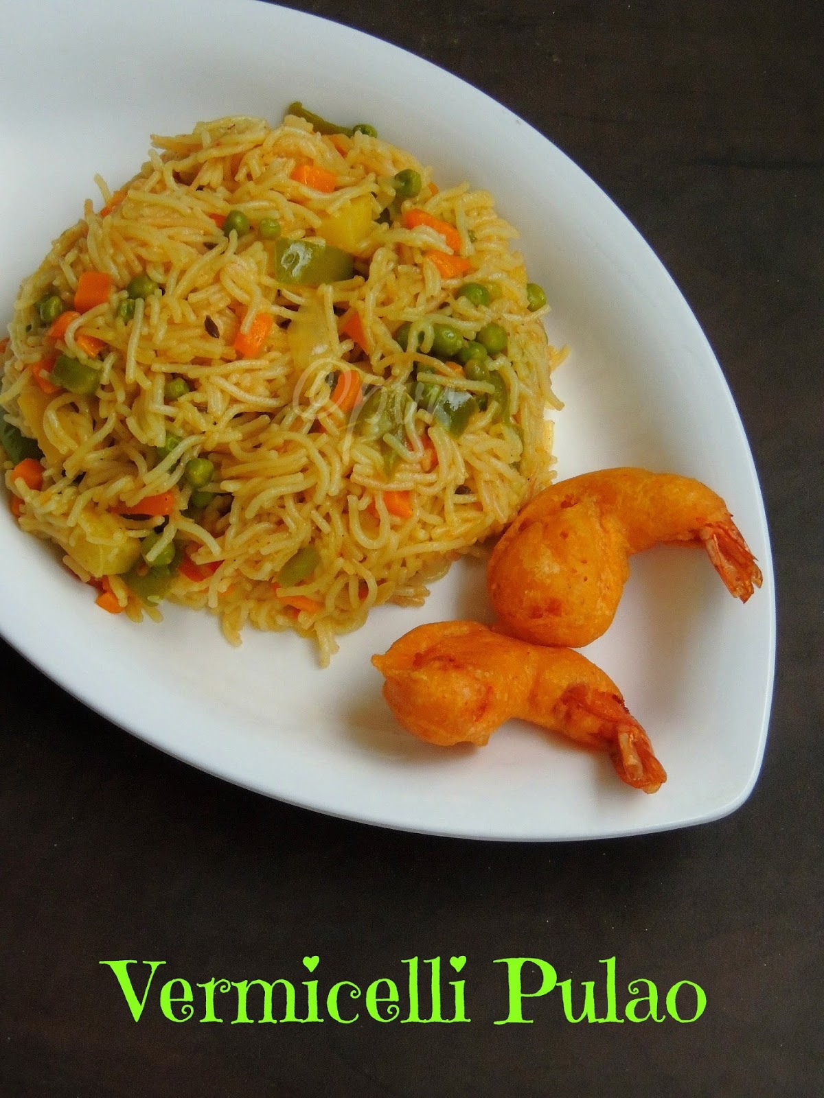Priya's Versatile Recipes: Vermicelli Vegetable Pulao/Semiya Pulao