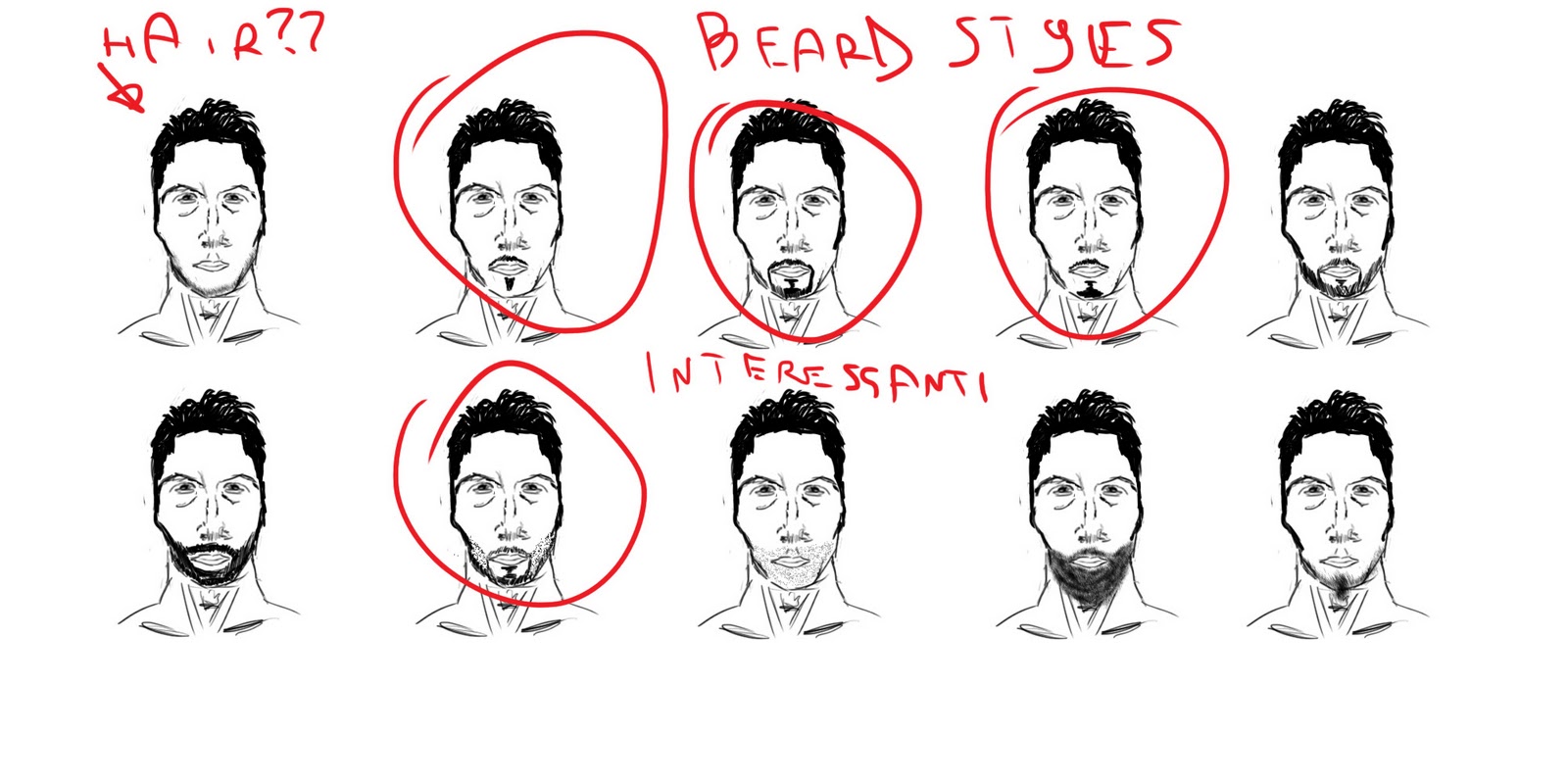 Crossed Out Beard Styles
