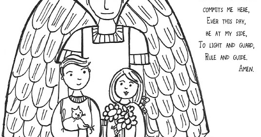 Paper Dali: Feast Day of the Guardian Angels [Free Coloring Page]