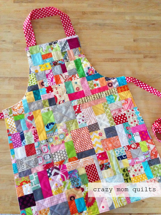 crazy mom quilts scrap happy apron