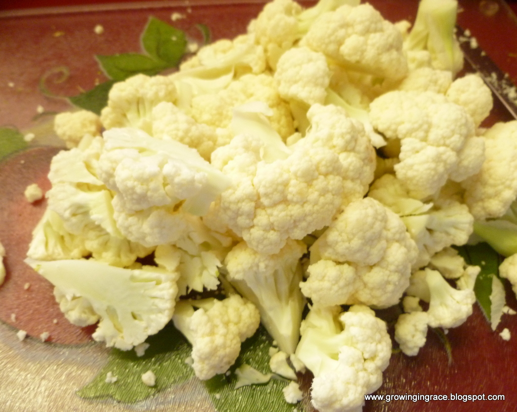 Growing in Grace Cheesy Broccoli and Cauliflower Casserole