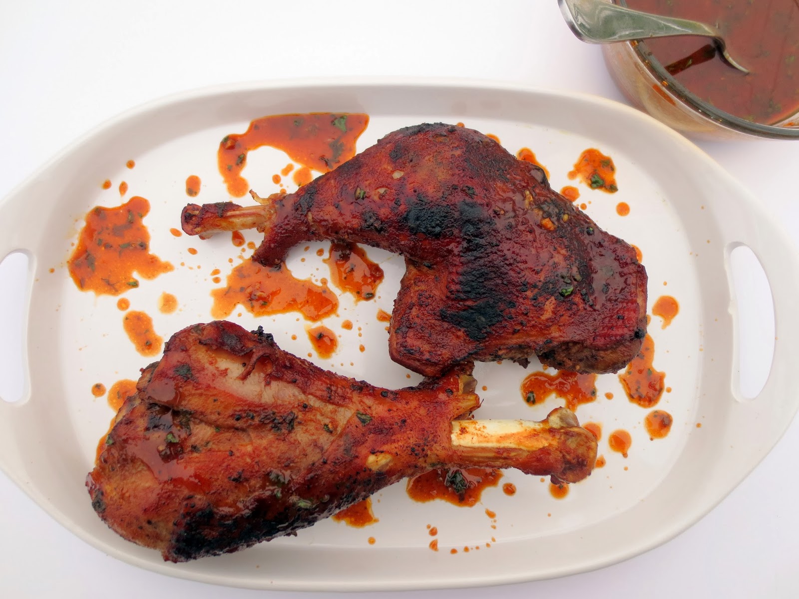 The Owl with the Goblet Honey Garlic Barbecue Roasted Turkey Legs