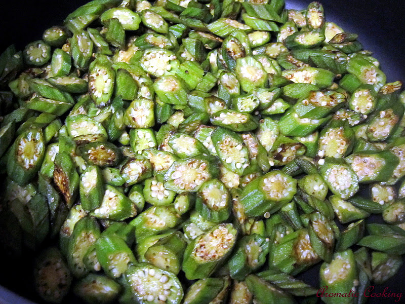 Aromatic Cooking Okra Fried Rice