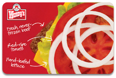 Wendy's gift card