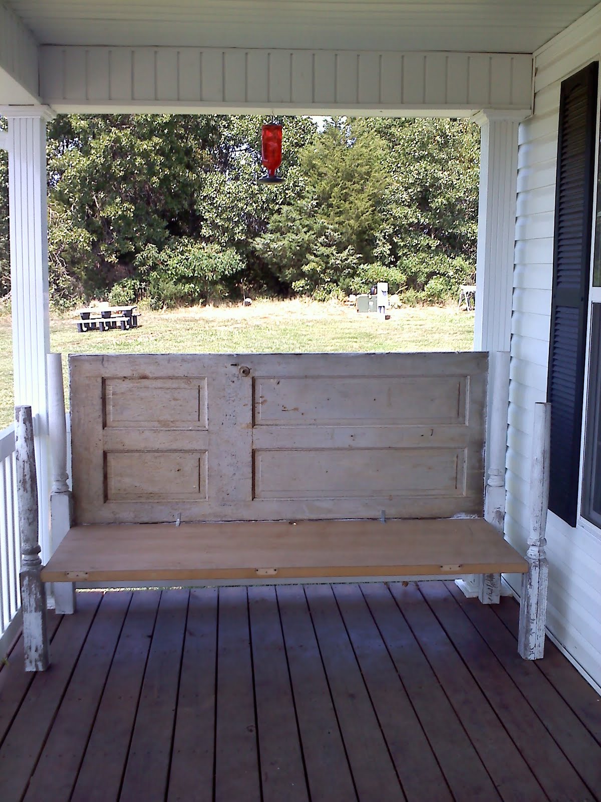 Redneck Martha Stewart Daybed for porch made out of old doors and