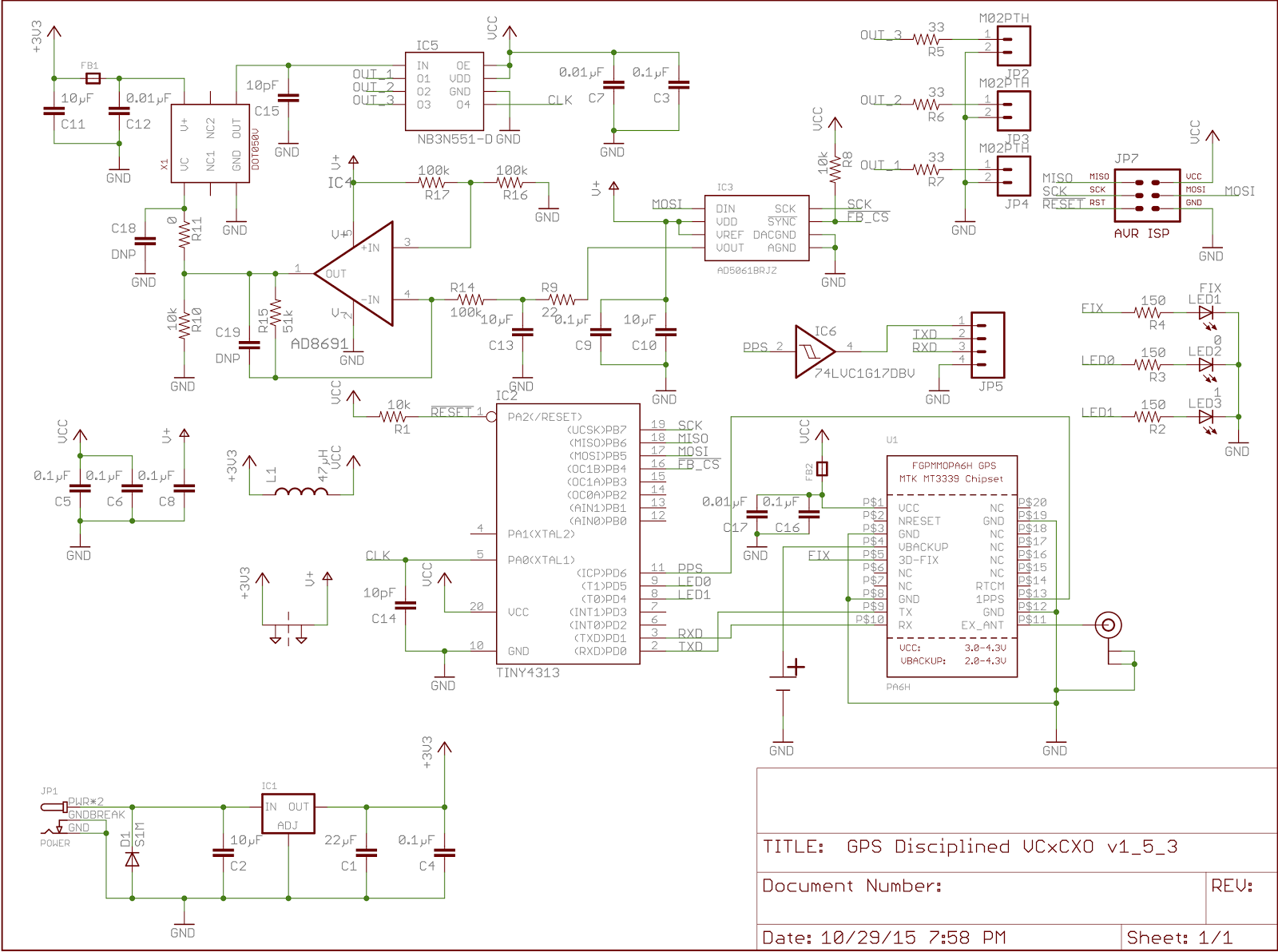 Geppetto Electronics GPS Disciplined Oscillator User Guide