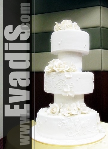 Picture of Pure White Wedding Cakes Design