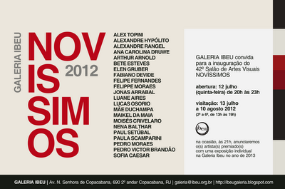 Convite Novissimos2012 Inauguração Novíssimos 2012 | 12 Julho, às 20h