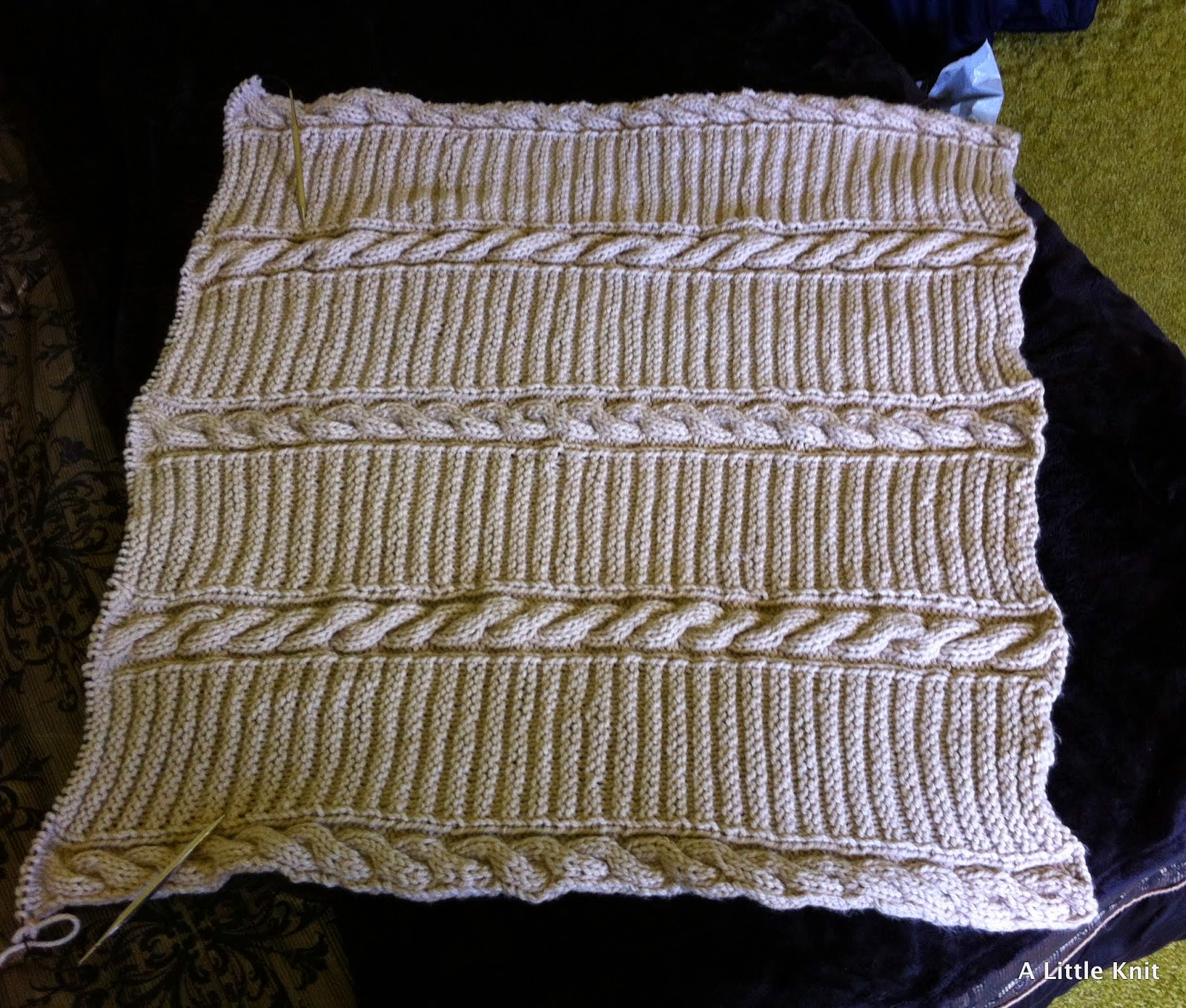 Cable Knit Throw A Little Knit