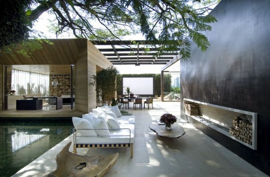 modern outdoor living space