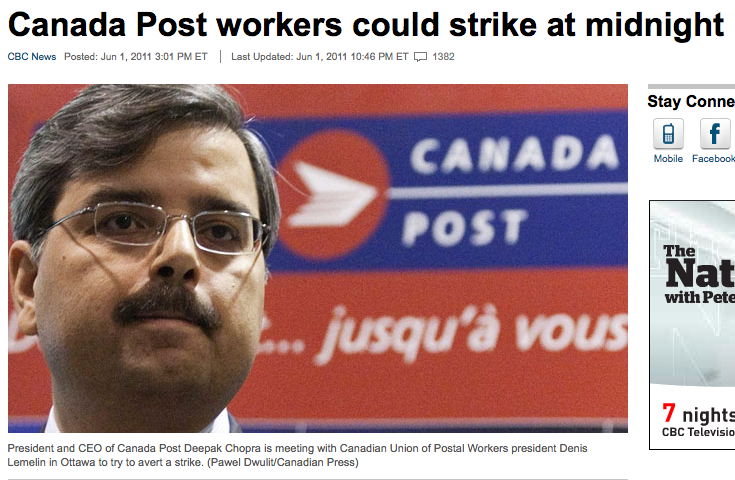 What+day+did+canada+postal+strike+end
