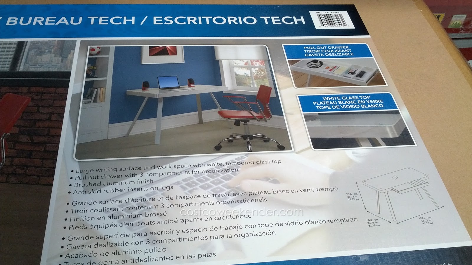 Tresanti Tech Desk Costco Weekender