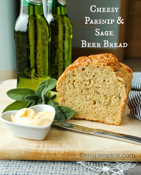 maple•spice Cheesy Parsnip & Sage Beer Bread