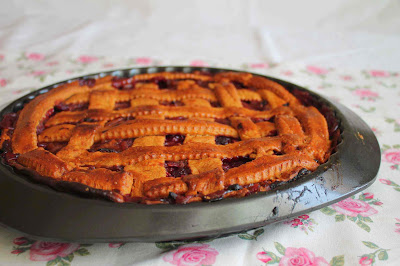 Tarta de manzana_frambuesas_apple pie_raspberry_tarta americana