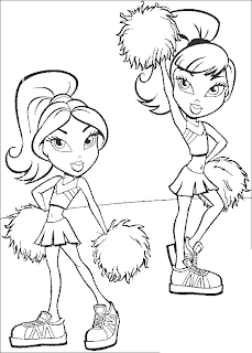 bratz coloring pages, cartoon coloring pages