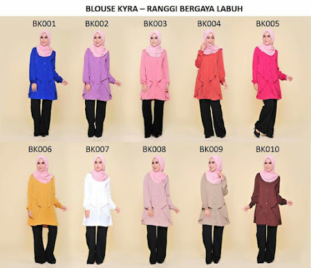 Dengan Blouse Kyra Anda Akan elihatan Lebih Anggun YAng Penting Sopan!!Harga Yang Sangat Berpatutan