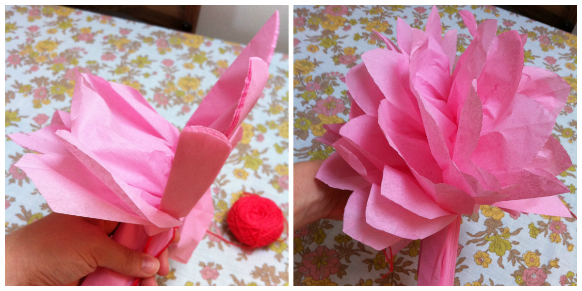  the blooming times how to make paper pom poms